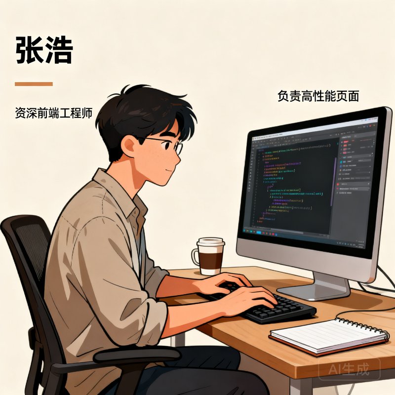 张浩，资深前端工程师，负责高性能页面